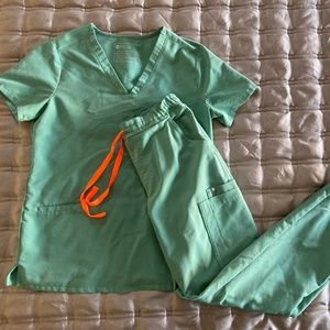 Figs scrub set XS -Jade